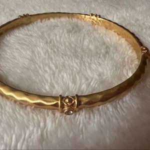 JULIE VOS 24K GOLD PLATE CZ BANGLE